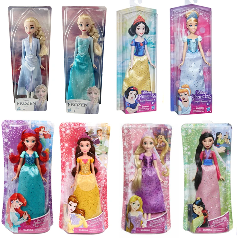 

Hasbro Diseny Princess Snow White Rapunzel Ariel Elsa Mulan Doll Gifts Toy Model Anime Figures Collect Ornaments