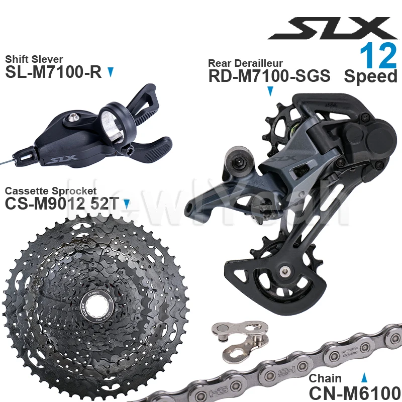 Переключатель скоростей SHIMANO SLX M7100 1x1 с задним переключателем передач и кассетной