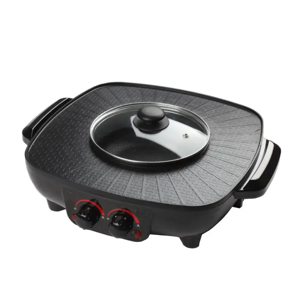 Multifunctional Electric Hot pot with Square Smokeless BBQ grill, Electric Baking Tray is Convenient and Stylish-One-Piece shabu
Multifunctional Electric Hot pot with Square Smokeless BBQ grill, Electric Baking Tray is Convenient and Stylish-One-Piece shabu
