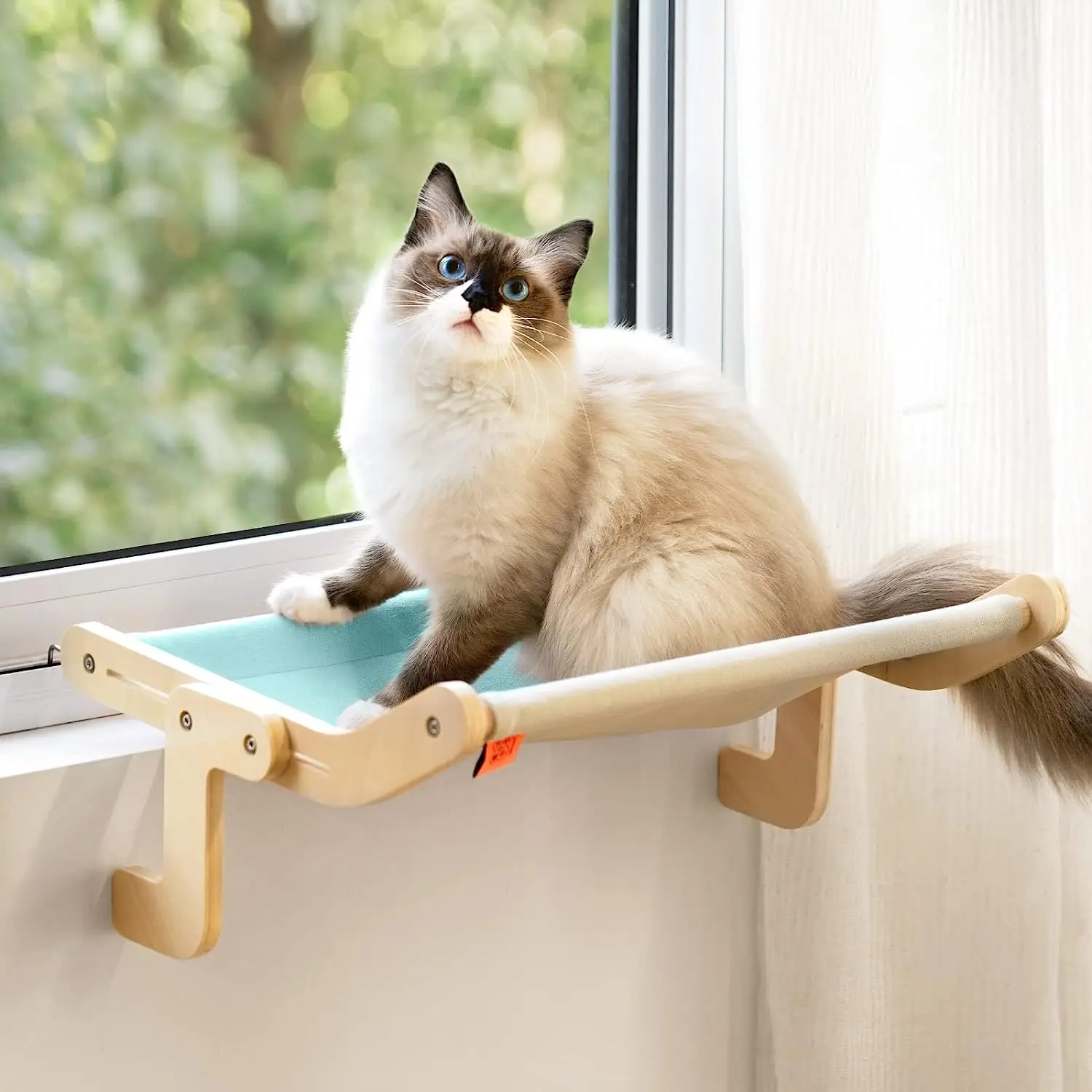 Cat Window Perch Sturdy Cat Seat Bed Shelves Hammock Wooden Assembly Hanging Bed Cotton Canvas Easy Washable Multi-Ply Plywood
Cat Window Perch Sturdy Cat Seat Bed Shelves Hammock Wooden Assembly Hanging Bed Cotton Canvas Easy Washable Multi-Ply Plywood