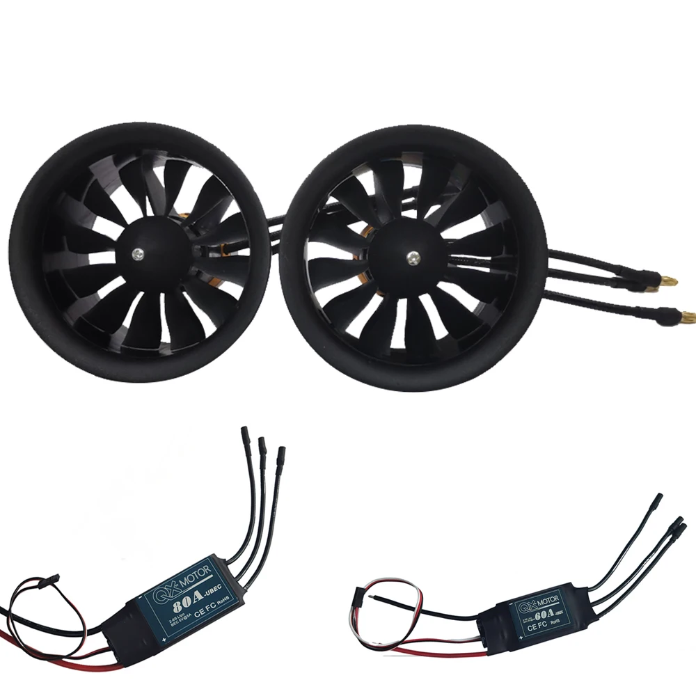 QX-MOTOR 50mm EDF QF2611 Brushless motor 12 blades Ducted fan CW CCW with ESC for RC Airplane
QX-MOTOR 50mm EDF QF2611 Brushless motor 12 blades Ducted fan CW CCW with ESC for RC Airplane