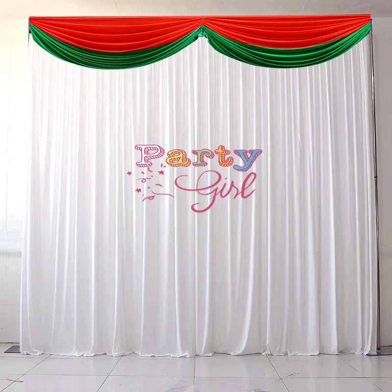 100% Poly Ice Silk Wedding Backdrop Curtain Include Top Swags Photo Booth Stage Background Event Banquet Decoration
100% Poly Ice Silk Wedding Backdrop Curtain Include Top Swags Photo Booth Stage Background Event Banquet Decoration