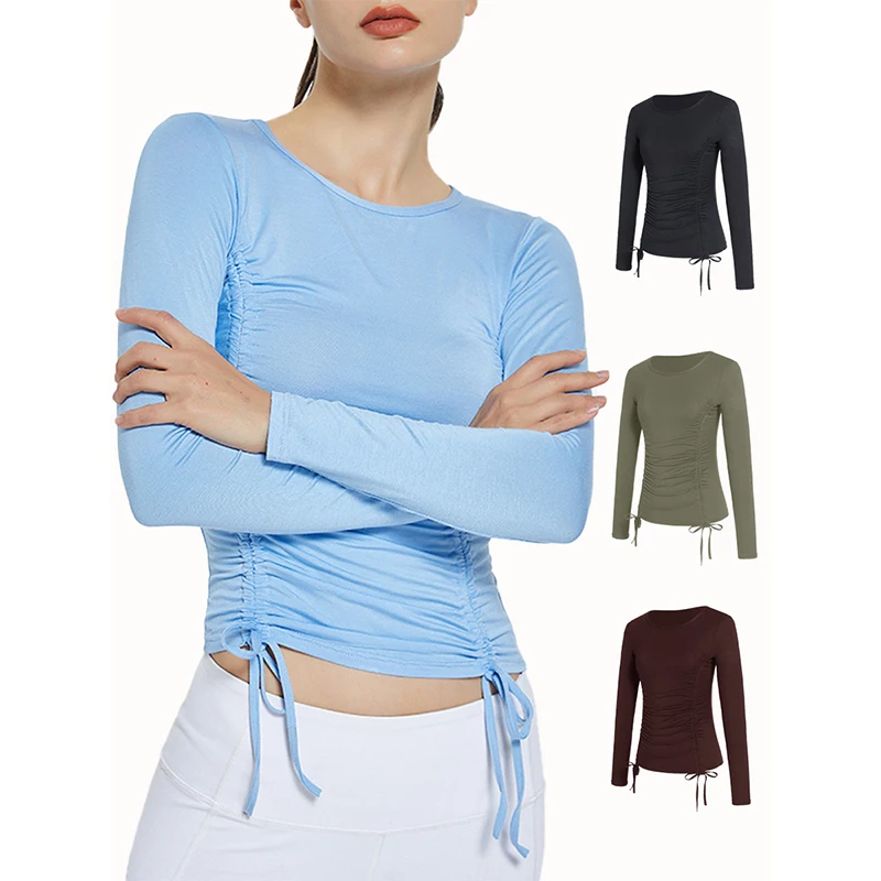 Women Long Sleeve Yoga Shirt High Elastic Slim Sport Top Solid Fitness Gym Sports T-Shirt Running Workout Top Quick Dry
Women Long Sleeve Yoga Shirt High Elastic Slim Sport Top Solid Fitness Gym Sports T-Shirt Running Workout Top Quick Dry