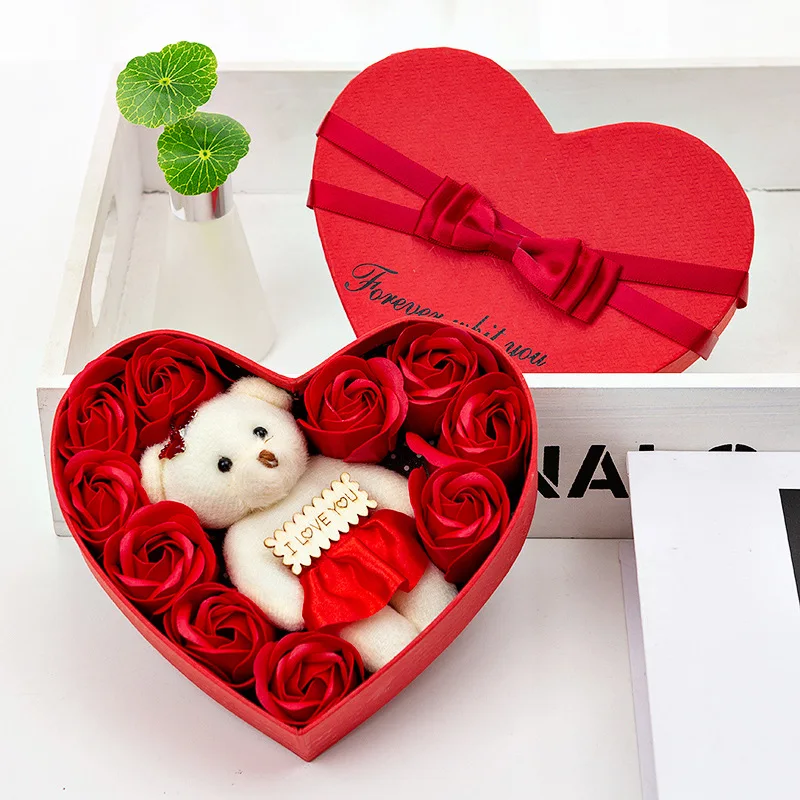 Artificial Rose Flower Soap Flower Heart-shaped Rose Gift Box Mother's Day Valentine's Day Gift Idea Anniversary Gift Flower Box
Artificial Rose Flower Soap Flower Heart-shaped Rose Gift Box Mother's Day Valentine's Day Gift Idea Anniversary Gift Flower Box