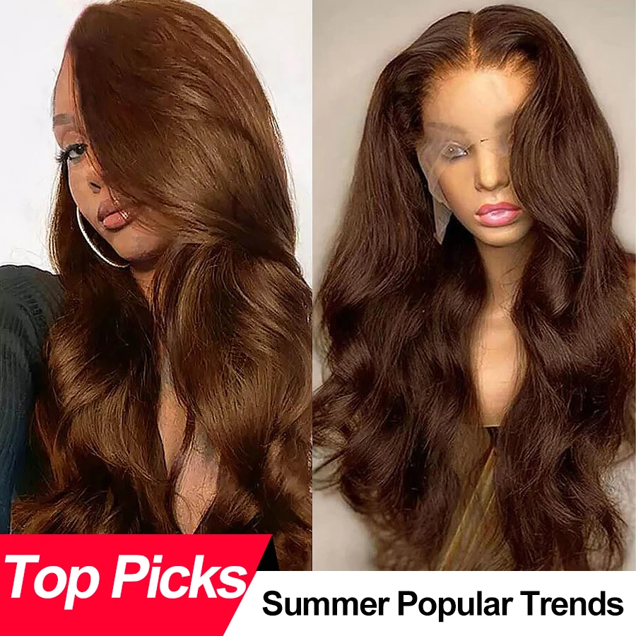 Chocolate Brown Colored Lace Front Wigs Body Wave 30 32Inch Brown13X6 Dark Brown Human Hair HD Transparent Remy Pre Plucked Hair
Chocolate Brown Colored Lace Front Wigs Body Wave 30 32Inch Brown13X6 Dark Brown Human Hair HD Transparent Remy Pre Plucked Hair