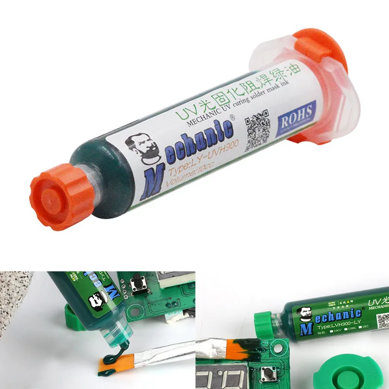 1Pc UV Curable Curing Solder Mask 10CC Cream Welding Fluxes Oil Colorful For PCB BGA Circuit Board Protect Soldering Paste Flux
1Pc UV Curable Curing Solder Mask 10CC Cream Welding Fluxes Oil Colorful For PCB BGA Circuit Board Protect Soldering Paste Flux