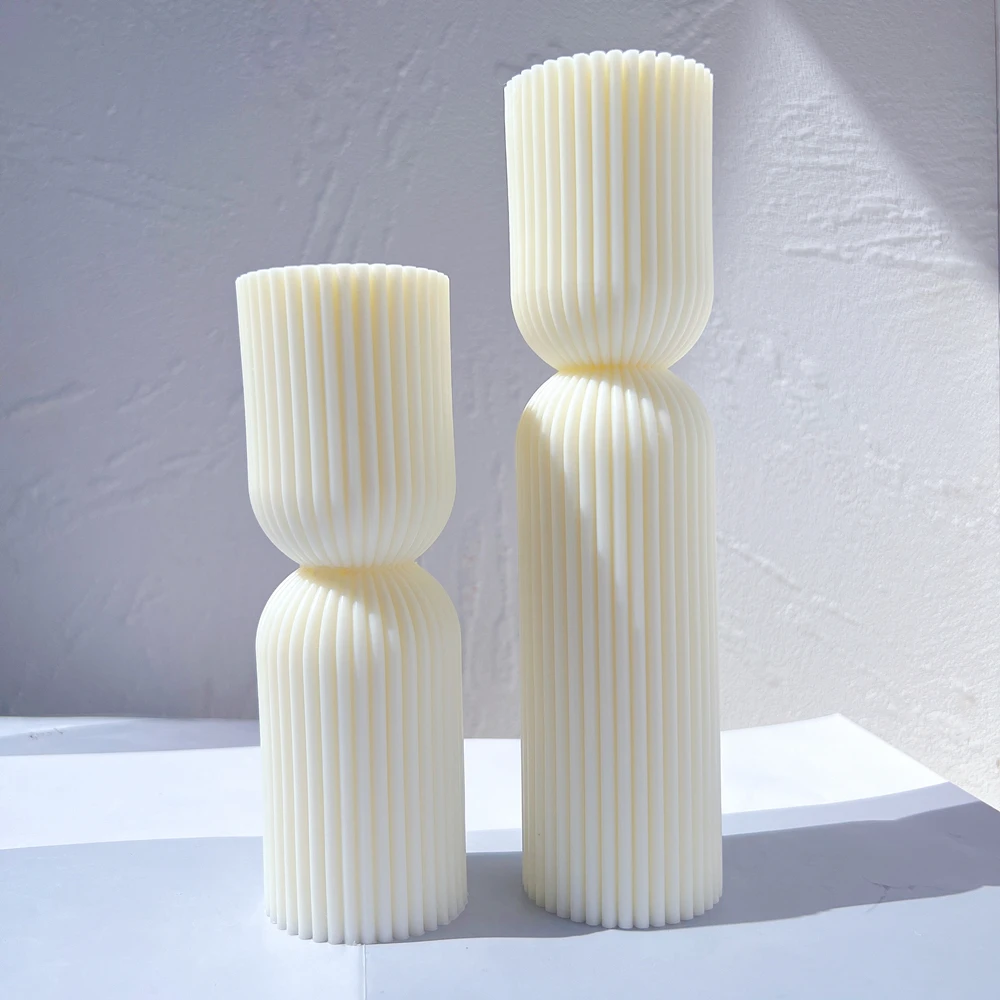 Geometric Abstract Decorative Striped Soy Wax Mold Cylindrical Tall Pillar Candle Molds Ribbed Aesthetic Twist Silicone Mould
Geometric Abstract Decorative Striped Soy Wax Mold Cylindrical Tall Pillar Candle Molds Ribbed Aesthetic Twist Silicone Mould