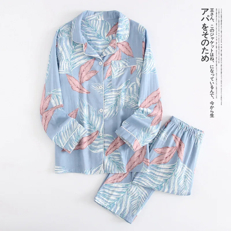 Spring Summer viscose ladies pajamas suit simple style long pajamas women's home service
Spring Summer viscose ladies pajamas suit simple style long pajamas women's home service