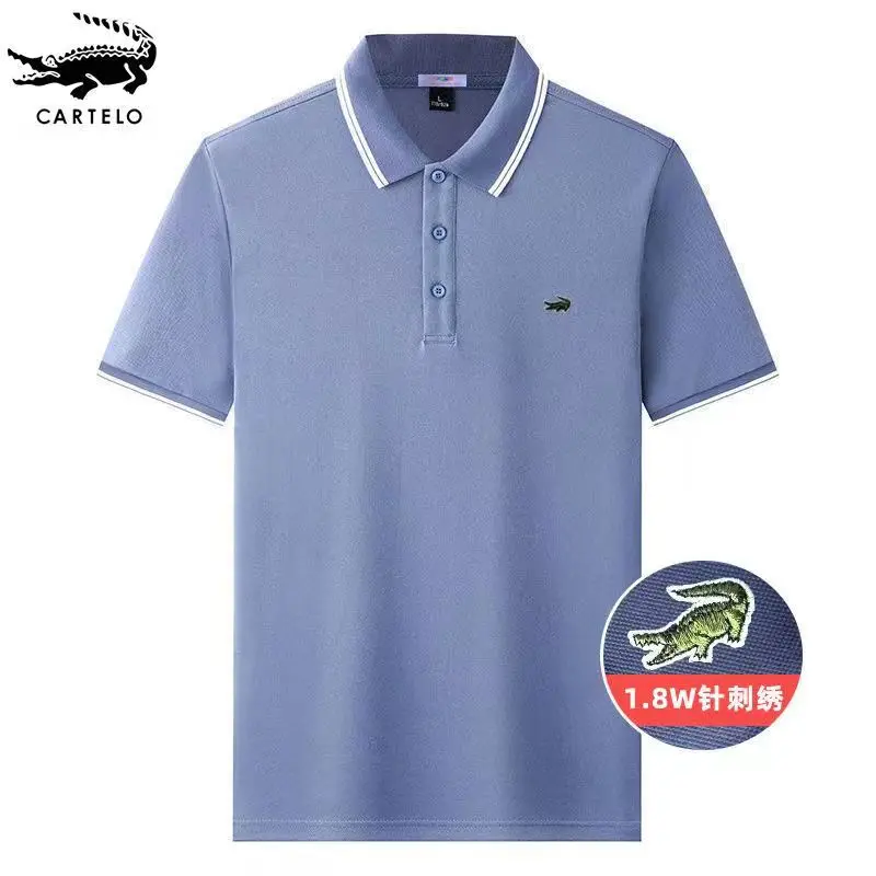 CARTELO Summer New Men's Lapel Polo Shirt Cotton Embroidered Short Sleeve Casual Business Fashion Slim Fit Polo Shirt for Men
CARTELO Summer New Men's Lapel Polo Shirt Cotton Embroidered Short Sleeve Casual Business Fashion Slim Fit Polo Shirt for Men