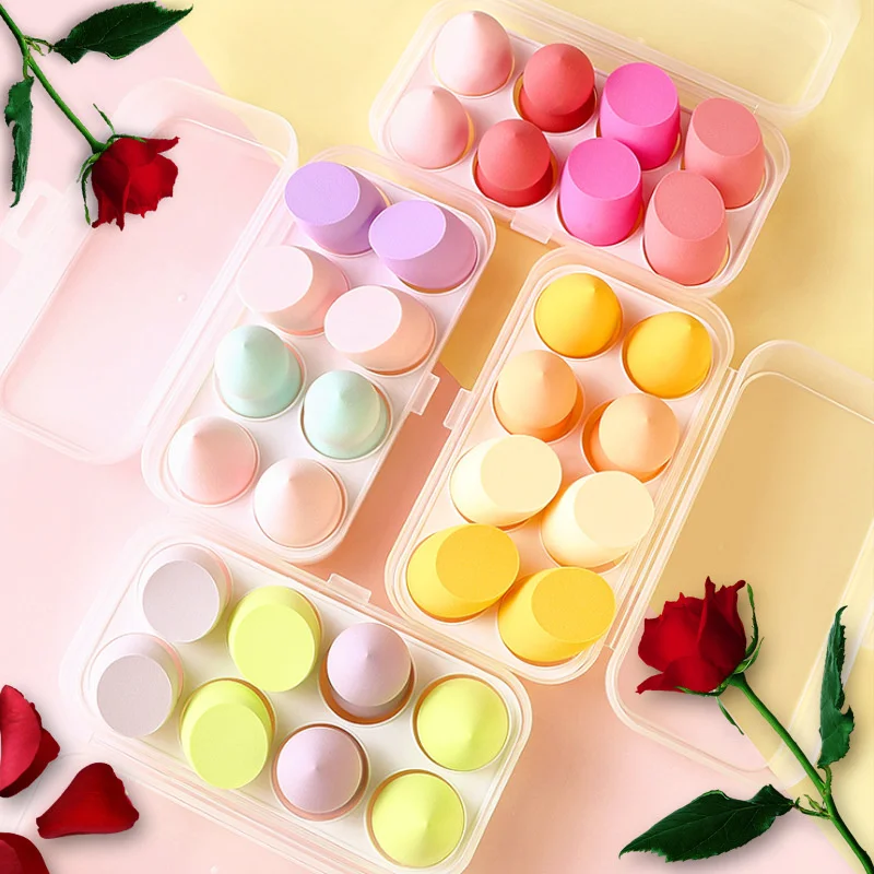 Super Soft No Powder Makeup Egg Box With 8 Dry And Wet Gourd Powder Puff Fixed Makeup Powder Puff Q Bullet Make Up Accessories
Super Soft No Powder Makeup Egg Box With 8 Dry And Wet Gourd Powder Puff Fixed Makeup Powder Puff Q Bullet Make Up Accessories