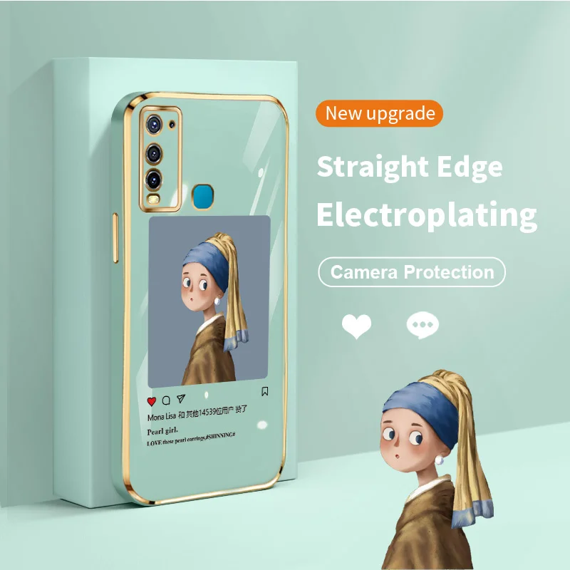 Classic Paintings Square Electroplating Silicone Phone Case for vivo Y50 Y30 i Y31 Y33 Y51 2020 Y51a 2021 Y52s Y53S 4G Cover
Classic Paintings Square Electroplating Silicone Phone Case for vivo Y50 Y30 i Y31 Y33 Y51 2020 Y51a 2021 Y52s Y53S 4G Cover
