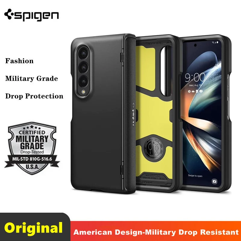 

Spigen [Slim Armor Pro] Shock Absorption Impact Foam Cover For Samsung Galaxy Z Fold 4 Fold4 5G Shockproof Slim Hinge Case Cover