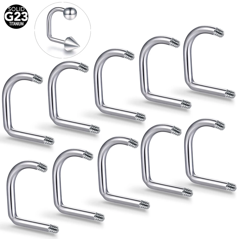 Titanium Piercing Jewelry D Shape Replacement Accessories 14G 10MM Nose Lip Ring Ear Tragus Helix Earring Pircing Post Only
Titanium Piercing Jewelry D Shape Replacement Accessories 14G 10MM Nose Lip Ring Ear Tragus Helix Earring Pircing Post Only