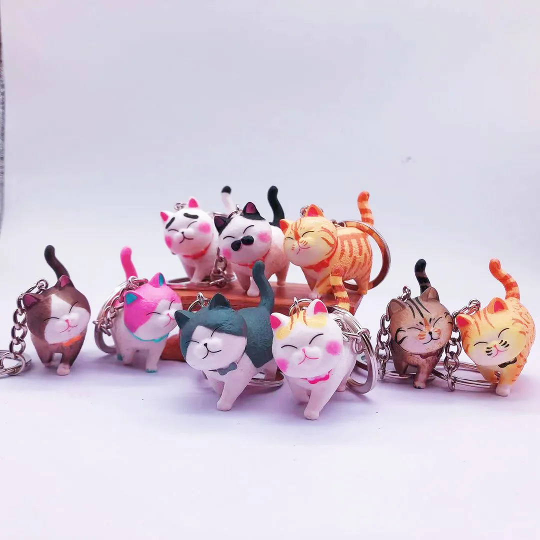 Cartoon Kitten Keychain Fashion Cute Walking Cat Pendant Key Rings Pet KeyChain Cat Bag Keychains
Cartoon Kitten Keychain Fashion Cute Walking Cat Pendant Key Rings Pet KeyChain Cat Bag Keychains