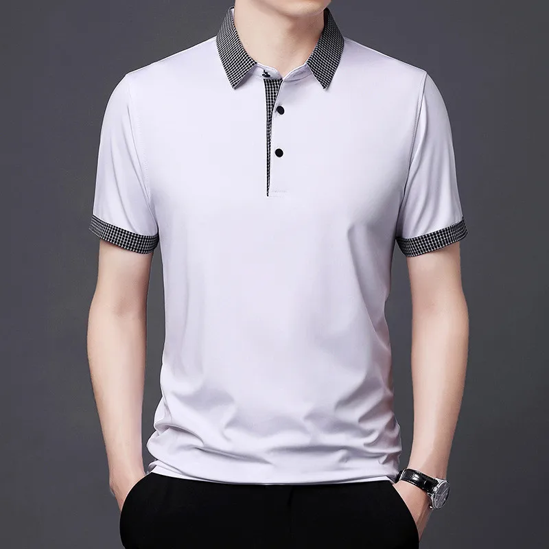2022 New Arrival Men's Polo Shirt Solid Fashion Collar Summer Loose Thin Clothing Casual Korean Male Polo Shirt Streetwear Tops
2022 New Arrival Men's Polo Shirt Solid Fashion Collar Summer Loose Thin Clothing Casual Korean Male Polo Shirt Streetwear Tops