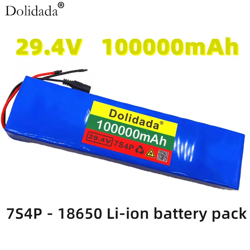 Dolidada 7s4p 24v 100ah 29.4v Battery Pack Lithium Li-ion Battery Built-in Bms For Electric Bicycle Unicycle Scooter + Charger
Dolidada 7s4p 24v 100ah 29.4v Battery Pack Lithium Li-ion Battery Built-in Bms For Electric Bicycle Unicycle Scooter + Charger