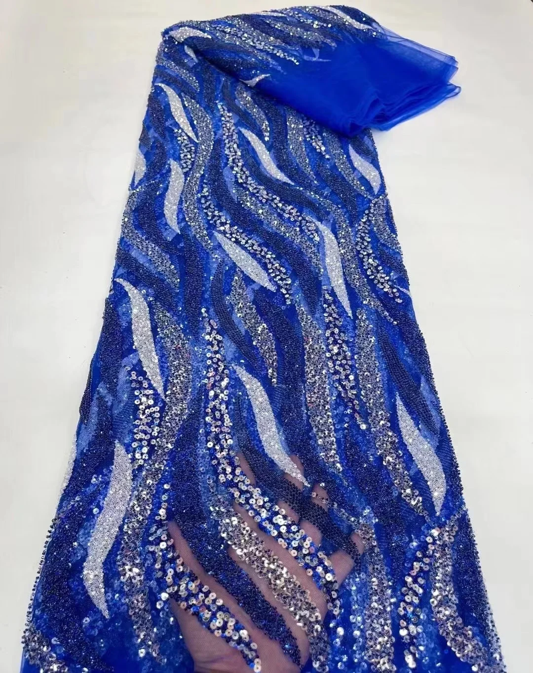 Royal Blue African Heavy Beads Groom Lace Fabric 2023 High Quality Material Nigerian French Sequins Lace Fabric For Wedding Sew
Royal Blue African Heavy Beads Groom Lace Fabric 2023 High Quality Material Nigerian French Sequins Lace Fabric For Wedding Sew