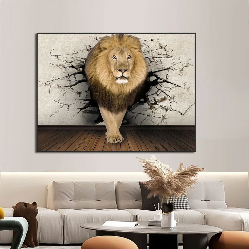 Abstract 3D Lion Canvas Painting Modern Animal Posters And Prints Wall Art Picture For Living Room Home Decoration
Abstract 3D Lion Canvas Painting Modern Animal Posters And Prints Wall Art Picture For Living Room Home Decoration