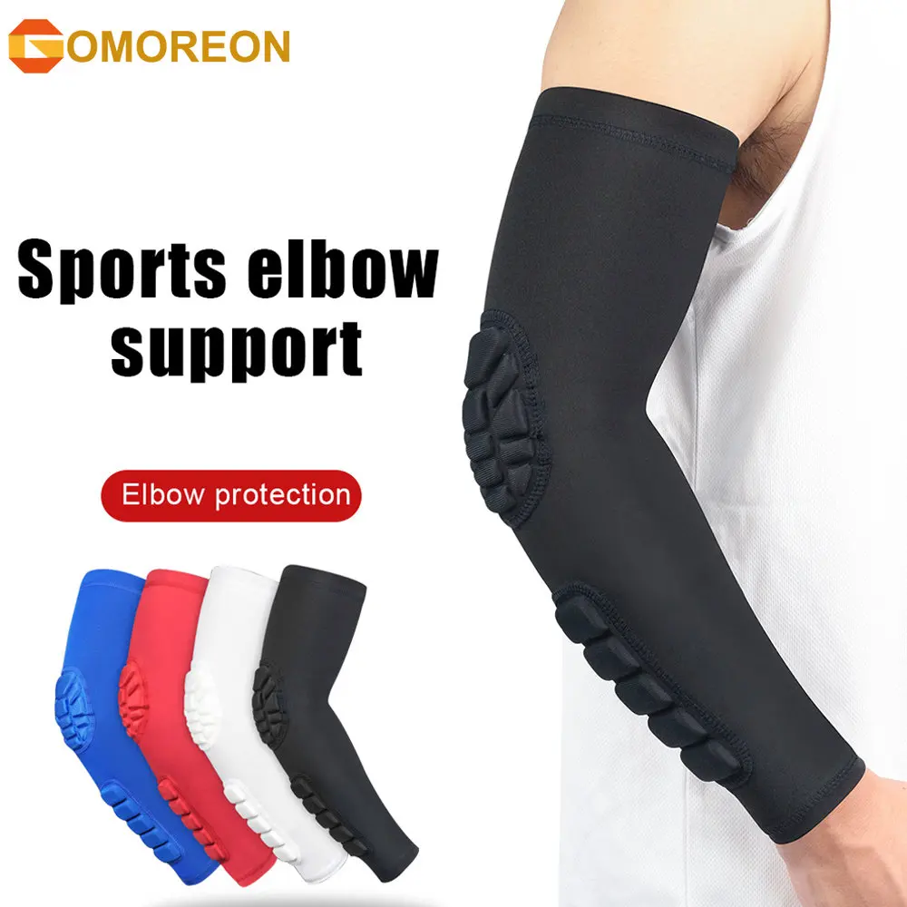 1Pcs Elbow Pads Compression Shooter Sleeves Men Women Arm Sleeve with Pad for Basketball Football Volleyball Cycling Running
1Pcs Elbow Pads Compression Shooter Sleeves Men Women Arm Sleeve with Pad for Basketball Football Volleyball Cycling Running