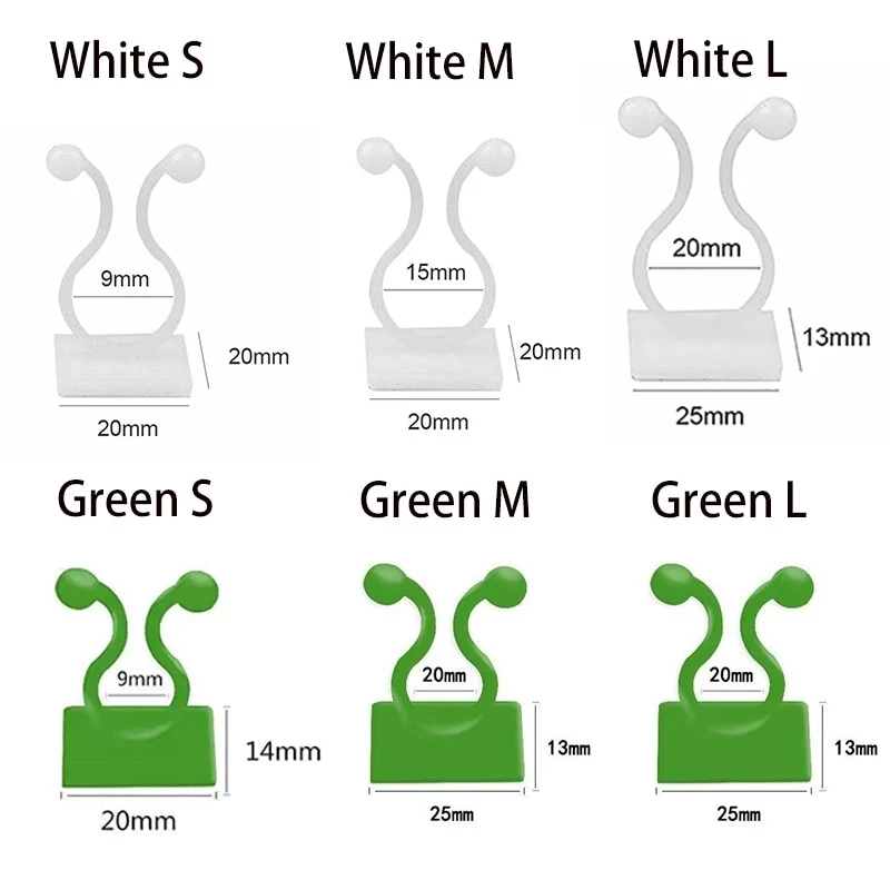 10 шт., невидимые клейкие зажимы для растений 
10 шт., невидимые клейкие зажимы для растений