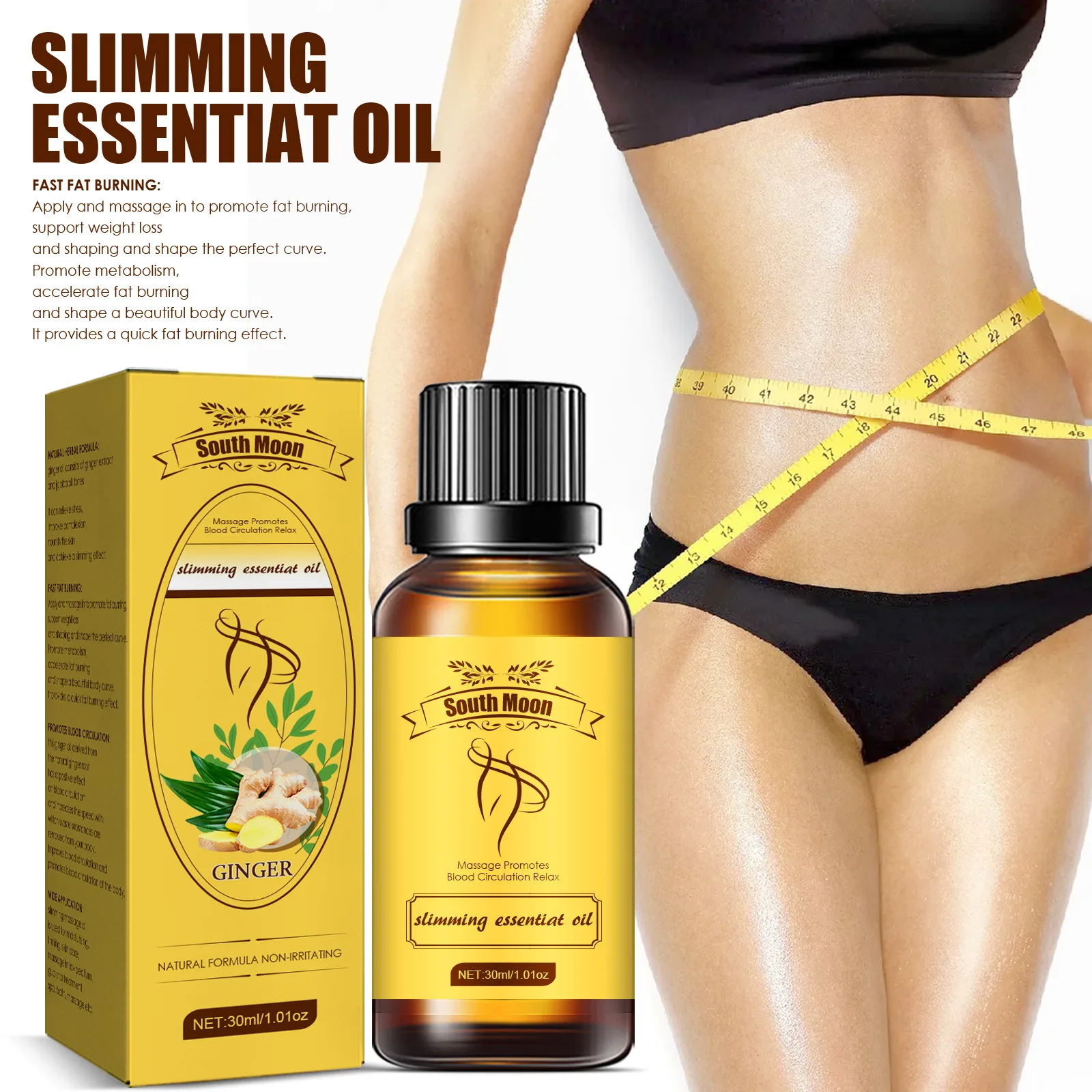Ginger Body Shaping Massage Essential Oil lazy body shaping Massage Essential Oil Body Firming and slimming
Ginger Body Shaping Massage Essential Oil lazy body shaping Massage Essential Oil Body Firming and slimming