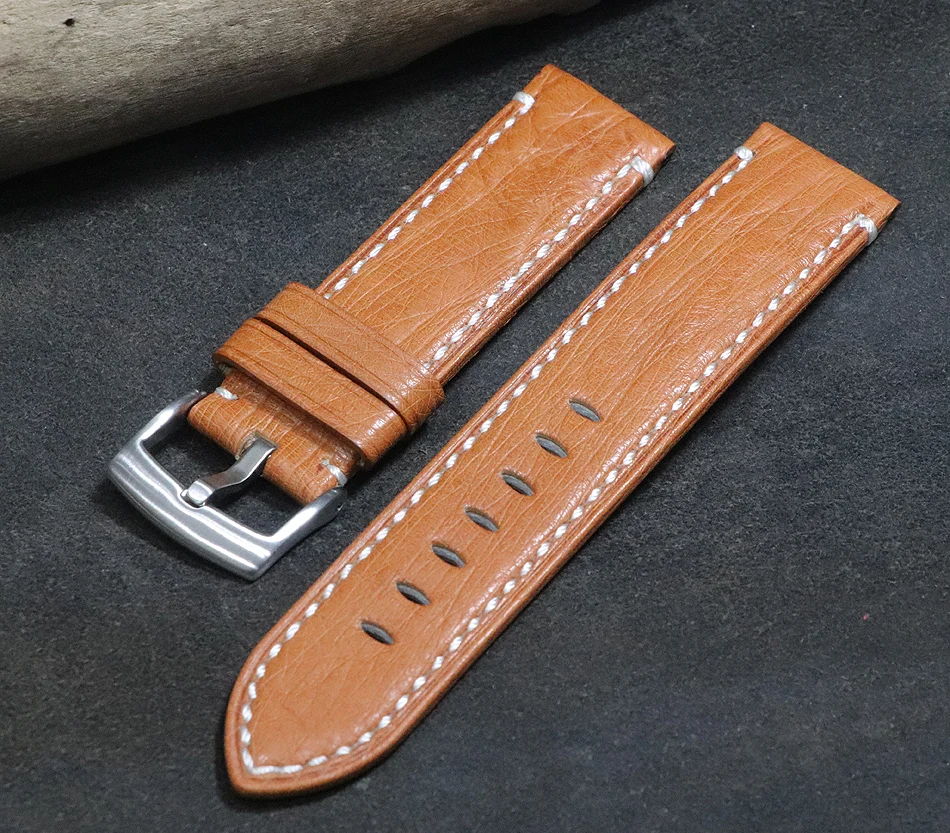 Leather Watch Bands Black Calf Handmade Vintage Watch belt Strap Bracelet 22mm Breathable Ostrich skin high quality Wristband
Leather Watch Bands Black Calf Handmade Vintage Watch belt Strap Bracelet 22mm Breathable Ostrich skin high quality Wristband