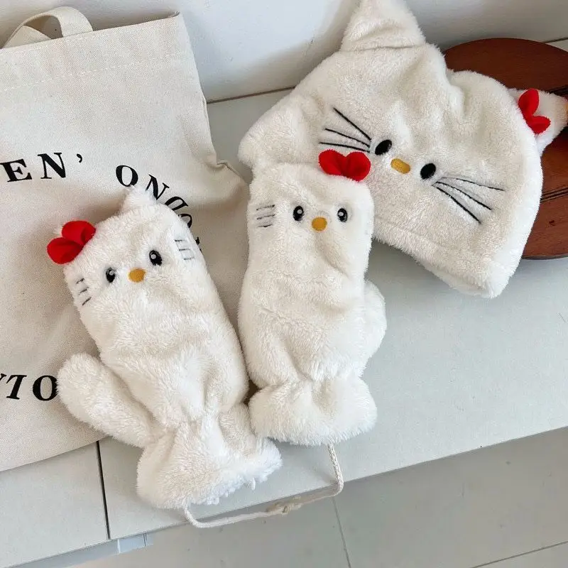 Sanrios Plush Gloves Hello Kittys Kawaii Hat Cartoon Cap Anime Girl Heart Sweet Warm Peluches Glove Padded Thickened Winter Gift
Sanrios Plush Gloves Hello Kittys Kawaii Hat Cartoon Cap Anime Girl Heart Sweet Warm Peluches Glove Padded Thickened Winter Gift