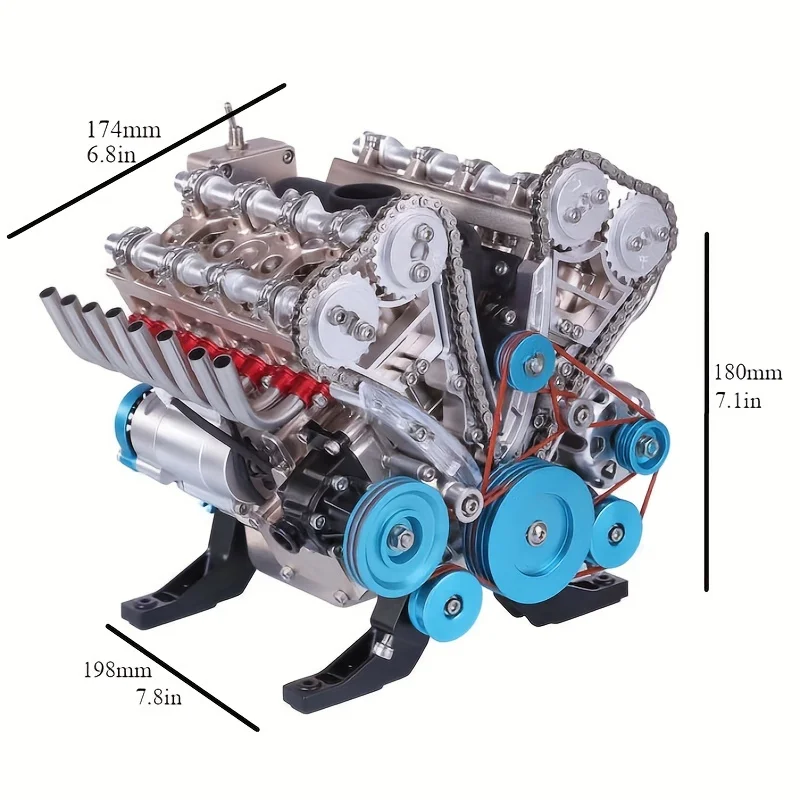DUKE BEAR HOME Teching V8 Mechanical Metal Assembly DIY Car Engine Model Kit 500+Pcs Educational Experiment Toy
DUKE BEAR HOME Teching V8 Mechanical Metal Assembly DIY Car Engine Model Kit 500+Pcs Educational Experiment Toy