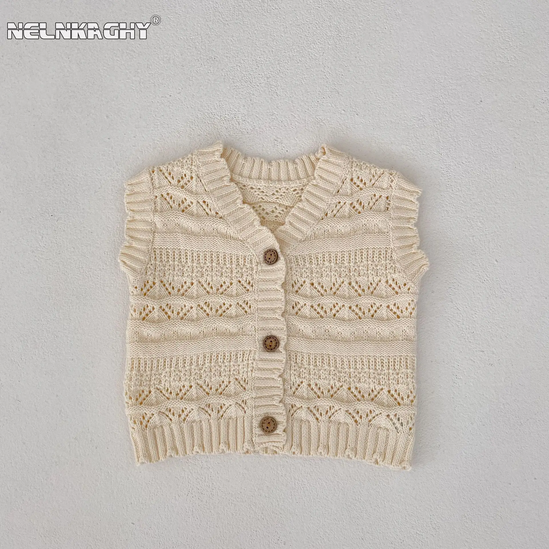 2023 Autumn New In Infant Baby Girls Sleeveless Solid Color Hollow-out Single-breasted Top Vest Toddler Kids Knitted Clothing
2023 Autumn New In Infant Baby Girls Sleeveless Solid Color Hollow-out Single-breasted Top Vest Toddler Kids Knitted Clothing