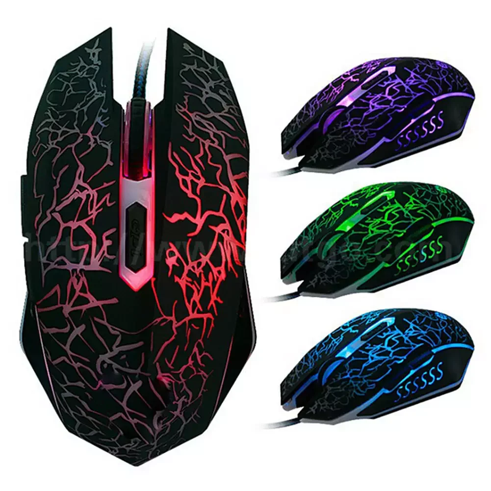 

2400dpi Colorful LED Computer Gaming Mouse Professional Ultra-precise For Dota 2 LOL Gamer Mouse Ergonomic USB Wired Mouse
