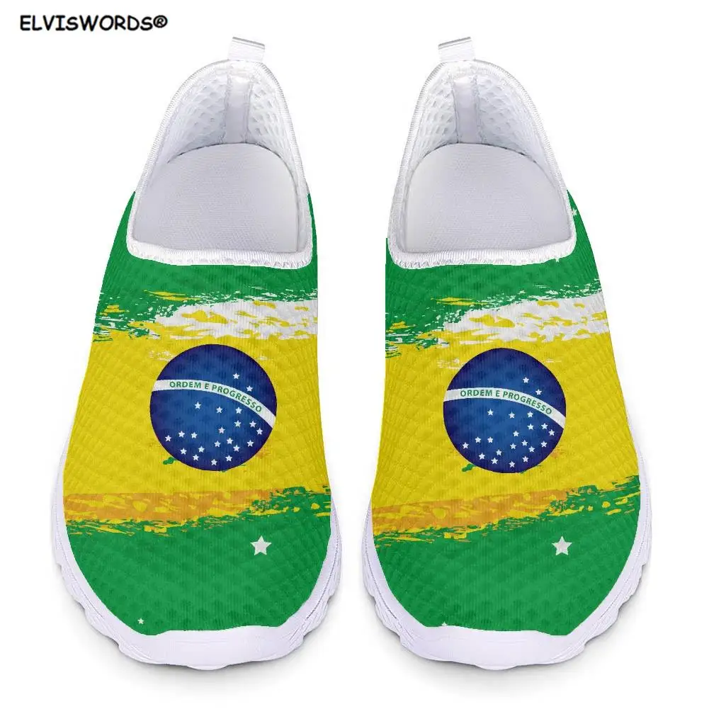ELVISWORDS Brazil flag Women's Flats Shoes Air Mesh Comfortable Slip on Youth Loafers Spring Summer Casual Women Zapatos Mujer
ELVISWORDS Brazil flag Women's Flats Shoes Air Mesh Comfortable Slip on Youth Loafers Spring Summer Casual Women Zapatos Mujer