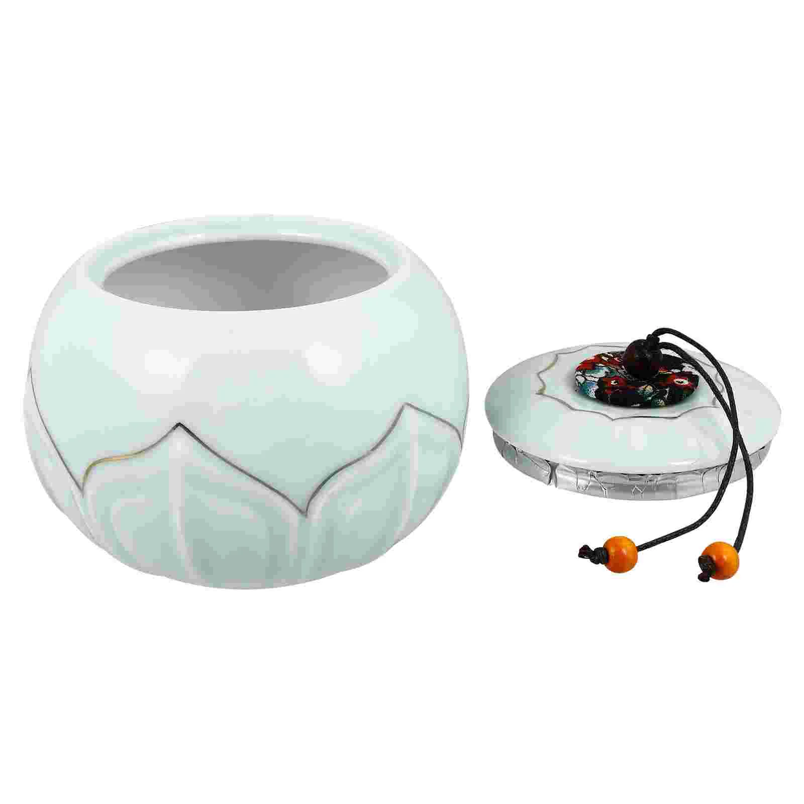 1Pc Ceramic Tea Can Sealing Tea Canister Tea Sealed Jar Dried Fruit Storage Holder
1Pc Ceramic Tea Can Sealing Tea Canister Tea Sealed Jar Dried Fruit Storage Holder
