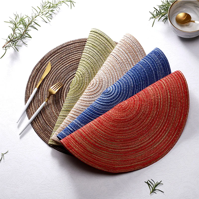 Western Food Mat Nordic Style 35*35*0.1cm Round Cotton Woven Heat Insulation Mat Bowl Mat Non-Slip Anti-Scalding Home Table Mat
Western Food Mat Nordic Style 35*35*0.1cm Round Cotton Woven Heat Insulation Mat Bowl Mat Non-Slip Anti-Scalding Home Table Mat