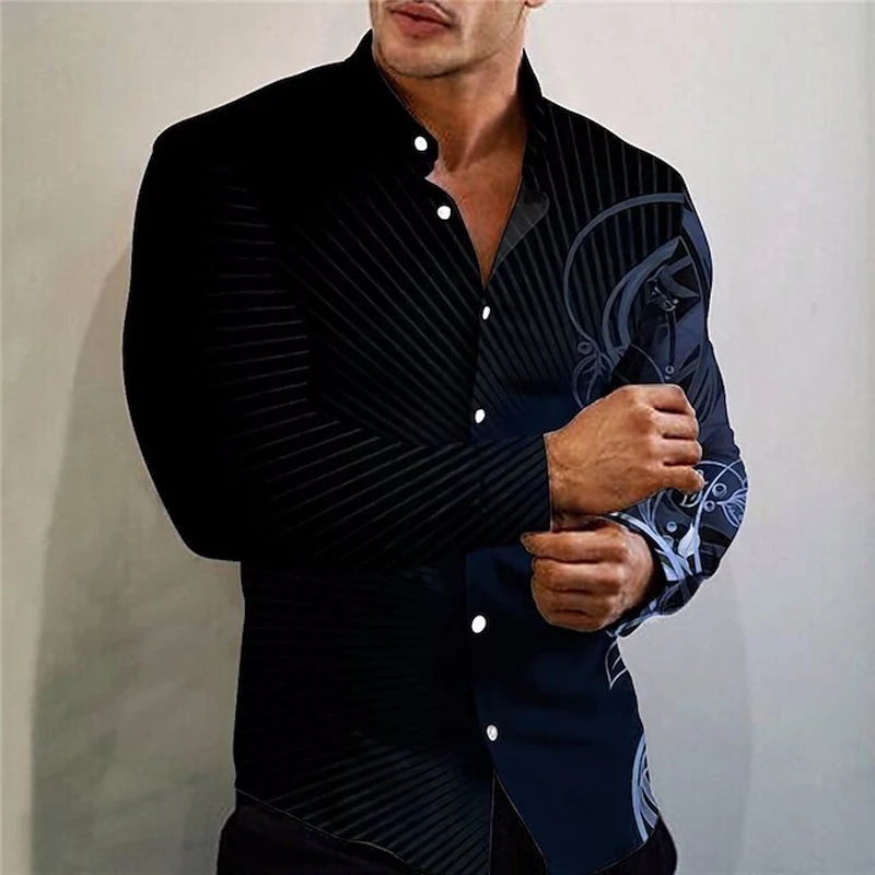Spring Fashion Long Sleeve Shirts For Men Casual Oversized Shirt Striped Print Button Top Men's Clothing business High Quality
Spring Fashion Long Sleeve Shirts For Men Casual Oversized Shirt Striped Print Button Top Men's Clothing business High Quality