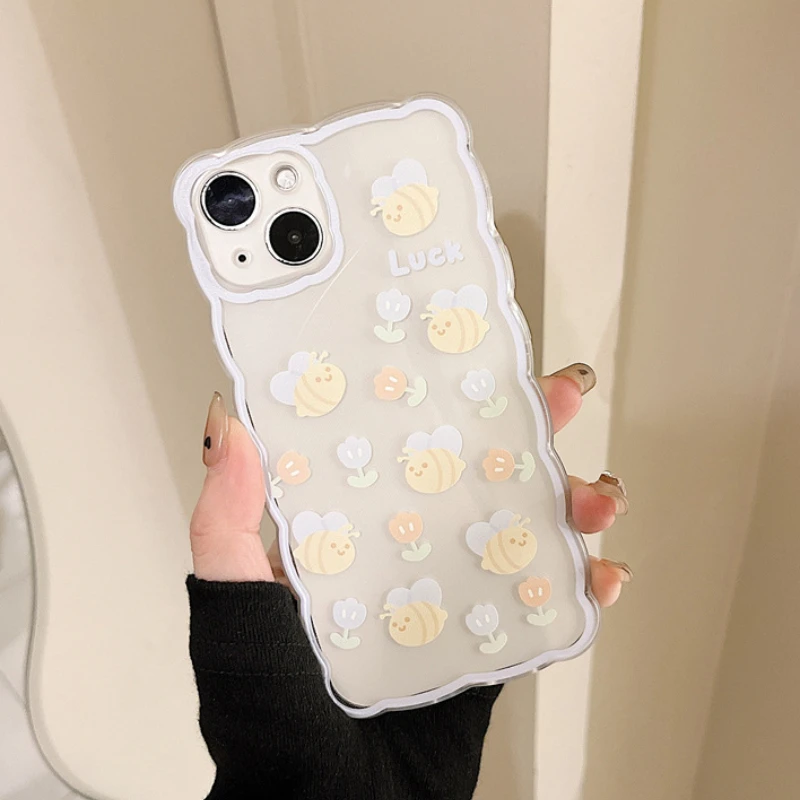 Wave Bee Flower Transparent Phone Case For iPhone 13 11 12 Pro Max X XR XS Max MINI 7 8Plus Lovely Shockproof Cartoon Soft Cover
Wave Bee Flower Transparent Phone Case For iPhone 13 11 12 Pro Max X XR XS Max MINI 7 8Plus Lovely Shockproof Cartoon Soft Cover