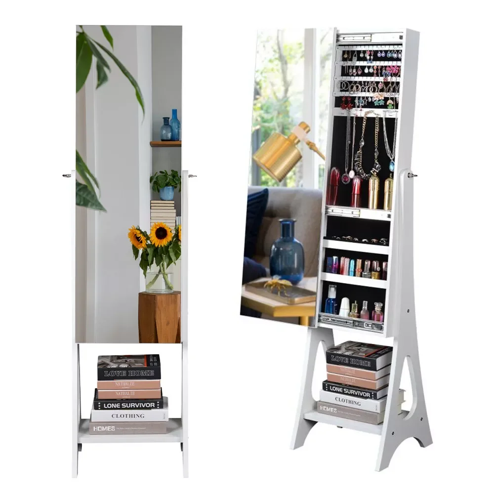 Nordic Simple Makeup Cosmetic Jewelry Storage Organizer Mirror Cabinet Rack With LED Lights Can Be Hanging Home Stand Shelf
Nordic Simple Makeup Cosmetic Jewelry Storage Organizer Mirror Cabinet Rack With LED Lights Can Be Hanging Home Stand Shelf