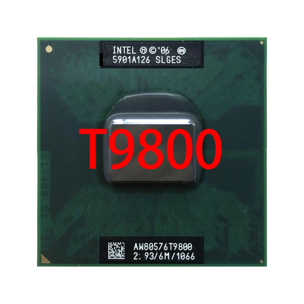 

For Intel Core 2 Duo T9800 SLGES 2.9 GHz Dual-Core Dual-Thread CPU Processor 6M 35W Socket P