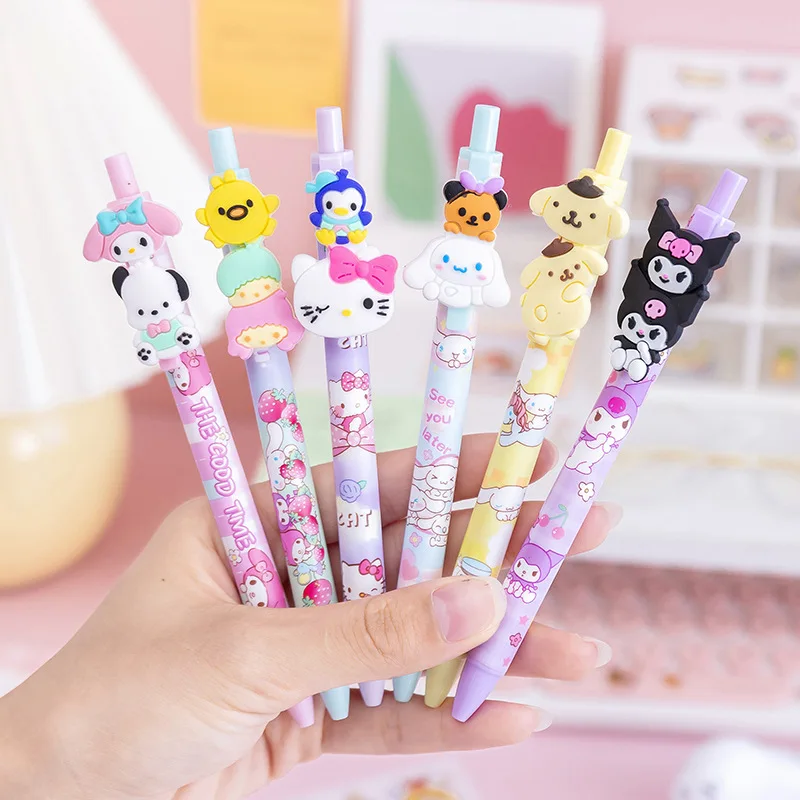 3/6pcs Kawaii Sanriod My Melody Kuromi Kitty Cartoon Cute 0.5mm Push Gel Black Ink Writing Pen Stationery Gift Random Shipping
3/6pcs Kawaii Sanriod My Melody Kuromi Kitty Cartoon Cute 0.5mm Push Gel Black Ink Writing Pen Stationery Gift Random Shipping