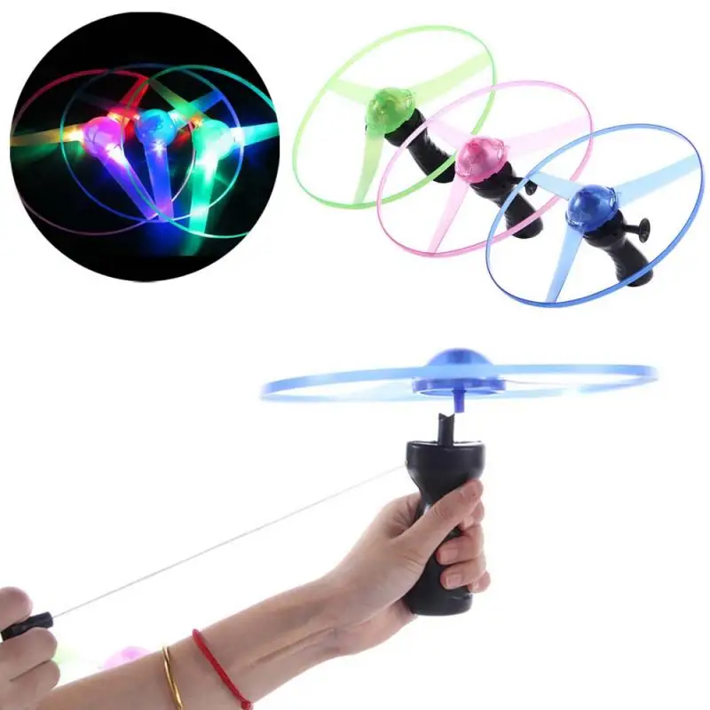 1PC Funny Colorful Pull String LED Light Up Flying Saucer Flash Flywheel Kids Toys Pulling Line Plane Children Gift
1PC Funny Colorful Pull String LED Light Up Flying Saucer Flash Flywheel Kids Toys Pulling Line Plane Children Gift