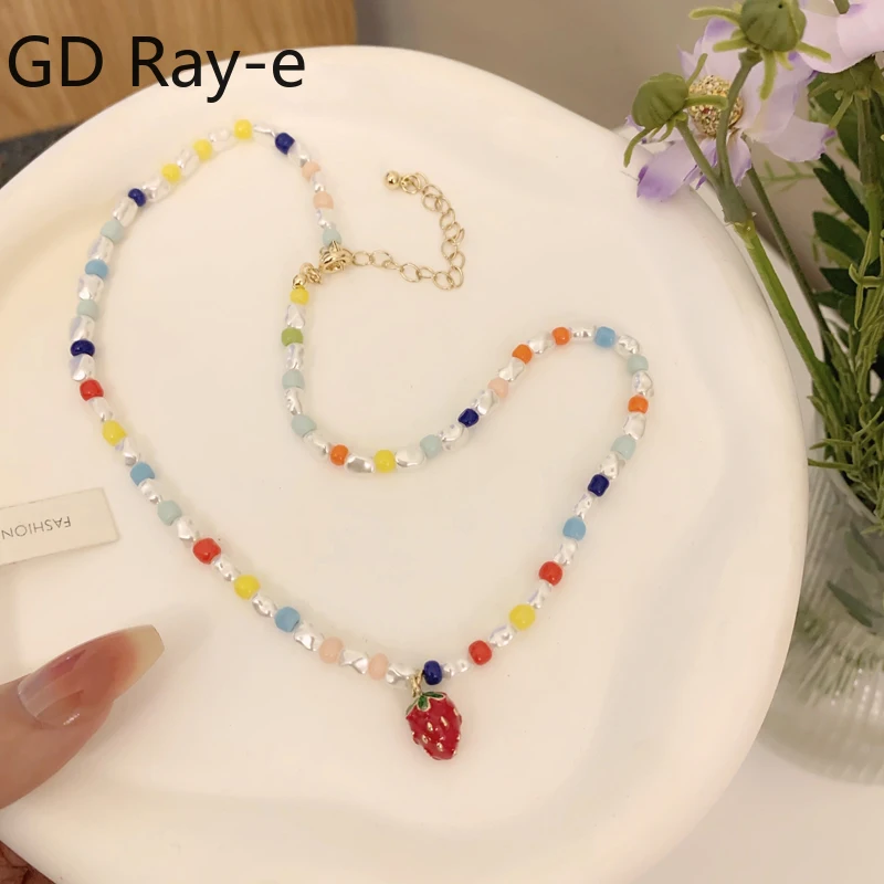 Summer Flower Choker Necklace for Women Boho Acrylic Strawberry Pearl Clavicle Chain Short Necklace 2022 Trendy Fashion Jewelry
Summer Flower Choker Necklace for Women Boho Acrylic Strawberry Pearl Clavicle Chain Short Necklace 2022 Trendy Fashion Jewelry