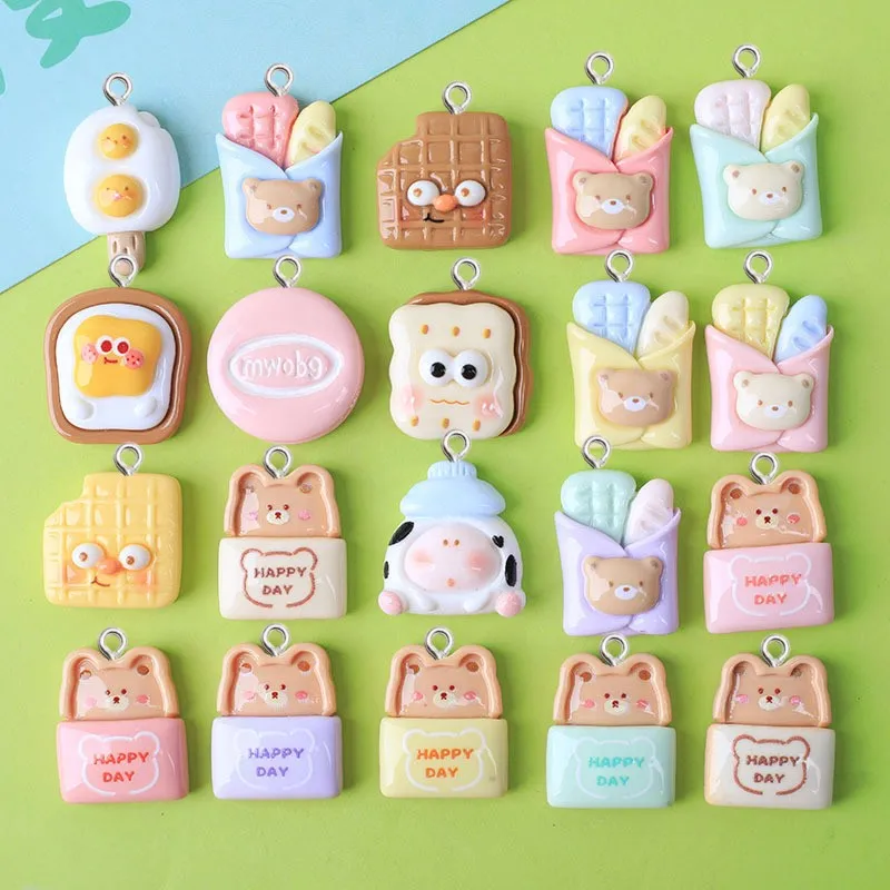 10 шт. милый медведь печенье тостов подвески из смолы Kawaii брелок для телефона висячие украшения сделай сам серьги ожерелье ювелирные изделия мультяшный кулон
10 шт. милый медведь печенье тостов подвески из смолы Kawaii брелок для телефона висячие украшения сделай сам серьги ожерелье ювелирные изделия мультяшный кулон