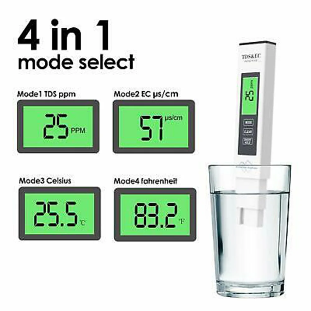 Instrument Water Quality Test Auto Temperature Compensation Digital Tester Drinking Easy To Clean Home PPM Meter
Instrument Water Quality Test Auto Temperature Compensation Digital Tester Drinking Easy To Clean Home PPM Meter