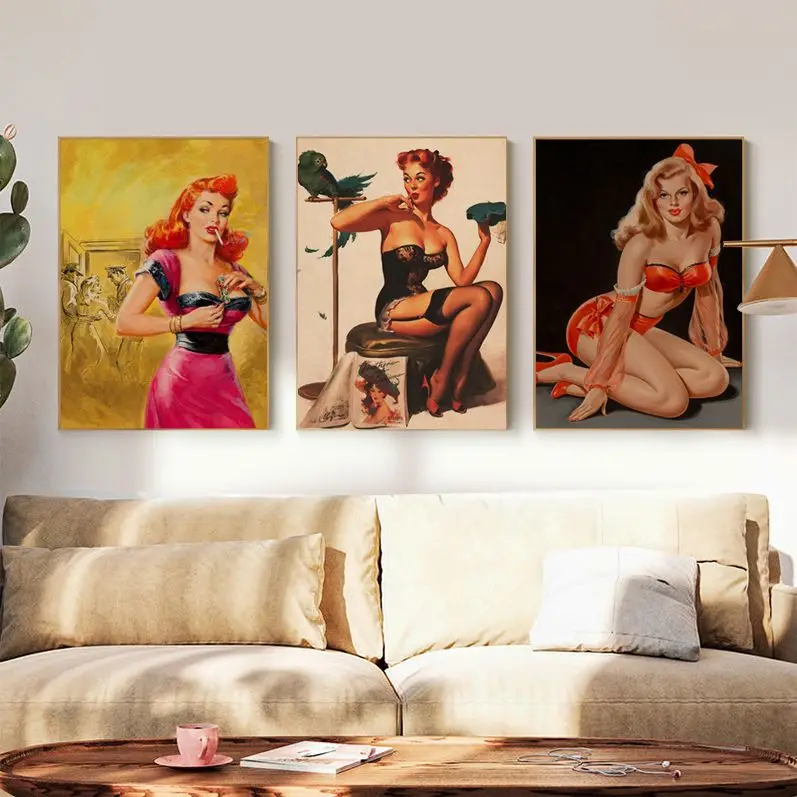 Pin Up Girl Retro Kraft Paper Poster Kraft Paper Sticker DIY Room Bar Cafe Kawaii Room Decor
Pin Up Girl Retro Kraft Paper Poster Kraft Paper Sticker DIY Room Bar Cafe Kawaii Room Decor