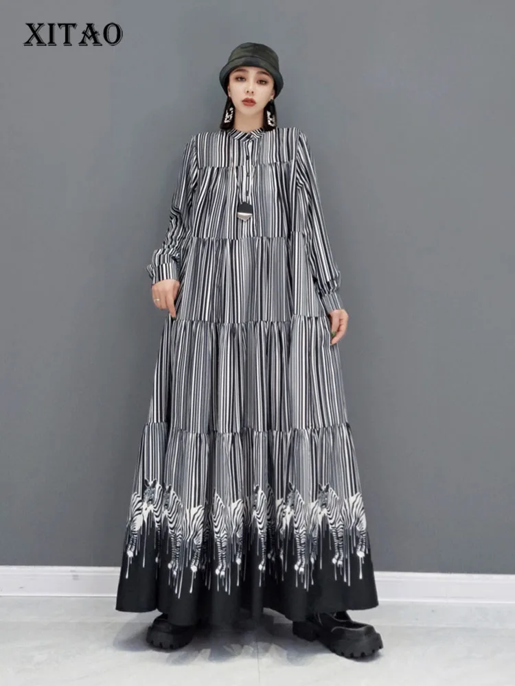XITAO Autumn New Pleated Dress 2021 Fashion Casual Patchwork Striped Zebra Print Pattern Loose Large Size Long Women WMD3756
XITAO Autumn New Pleated Dress 2021 Fashion Casual Patchwork Striped Zebra Print Pattern Loose Large Size Long Women WMD3756