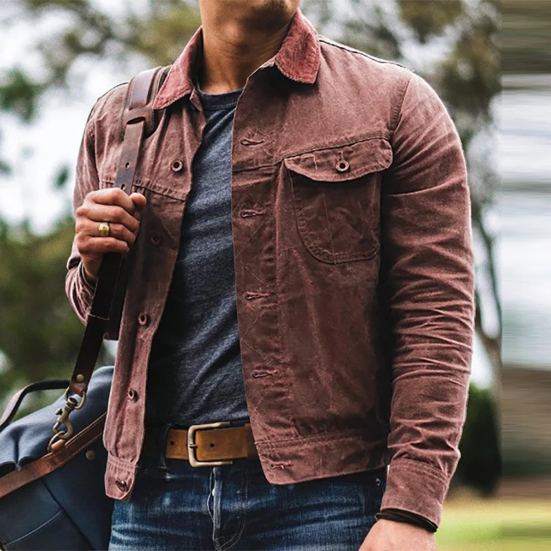 2022 Fall Mens Leisure Solid Color Jackets Spring Fashion Long Sleeve Turn-down Collar Buttoned Coats Men Casual Loose Outerwear
2022 Fall Mens Leisure Solid Color Jackets Spring Fashion Long Sleeve Turn-down Collar Buttoned Coats Men Casual Loose Outerwear