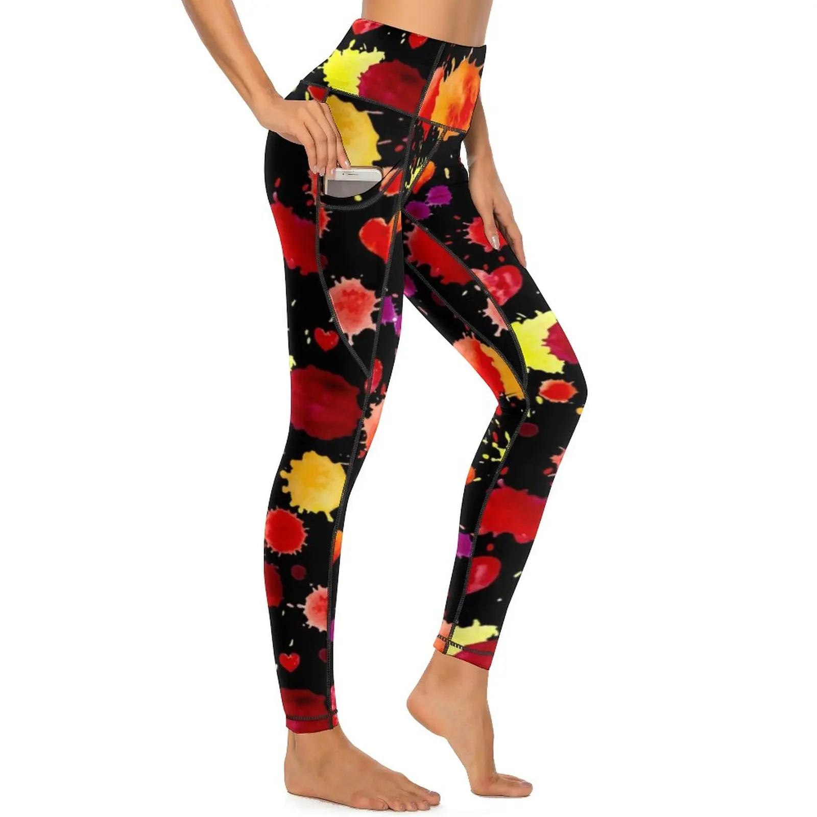 Watercolor Rainbow Leggings Blot and Heart Print Custom Yoga Pants High Waist Fitness Yoga Legging Sexy Quick-Dry Sports Tights
Watercolor Rainbow Leggings Blot and Heart Print Custom Yoga Pants High Waist Fitness Yoga Legging Sexy Quick-Dry Sports Tights