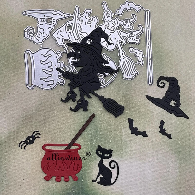 Halloween witch decoration Metal Cutting Dies Stencils Die Cut for DIY Scrapbooking Album Paper Card Embossing
Halloween witch decoration Metal Cutting Dies Stencils Die Cut for DIY Scrapbooking Album Paper Card Embossing