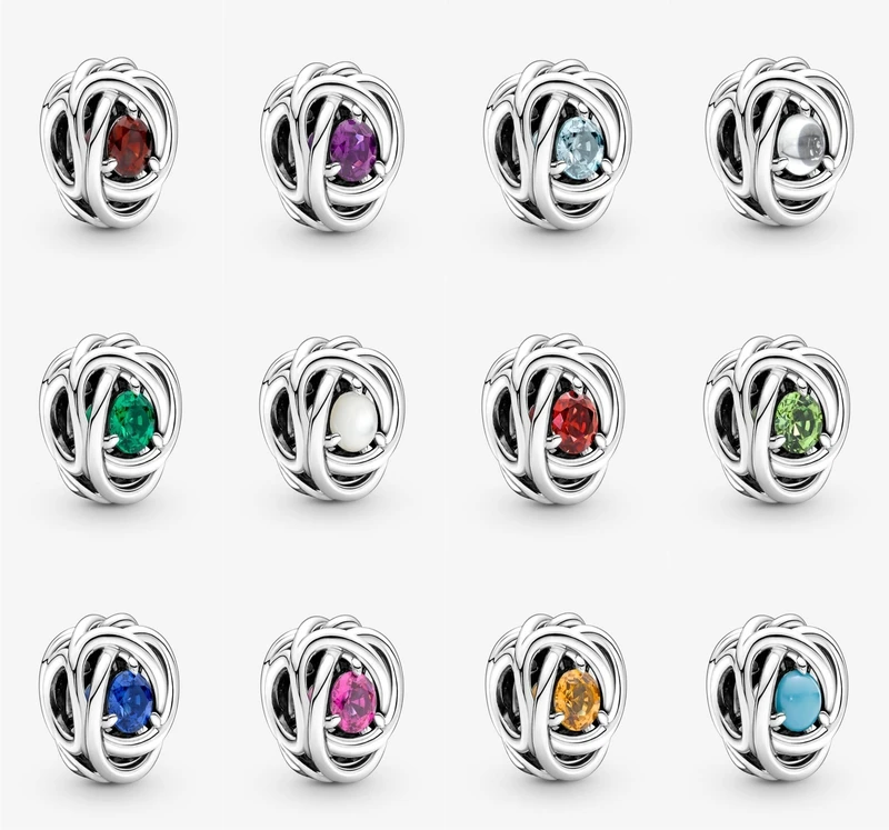 Authentic 925 Sterling Silver 12 months Birthstone Eternity Circle Charm Bead Fit Pandora Bracelet & Necklace Jewelry
Authentic 925 Sterling Silver 12 months Birthstone Eternity Circle Charm Bead Fit Pandora Bracelet & Necklace Jewelry