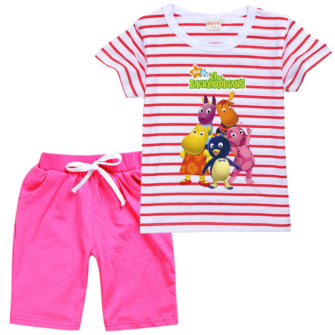 Cute Backyardigans Clothes Kids Summer Clothing Set Baby Boy Short Sleeve Striped Tshirts+Shorts 2pcs Sets Toddler Girls Outfits
Cute Backyardigans Clothes Kids Summer Clothing Set Baby Boy Short Sleeve Striped Tshirts+Shorts 2pcs Sets Toddler Girls Outfits
