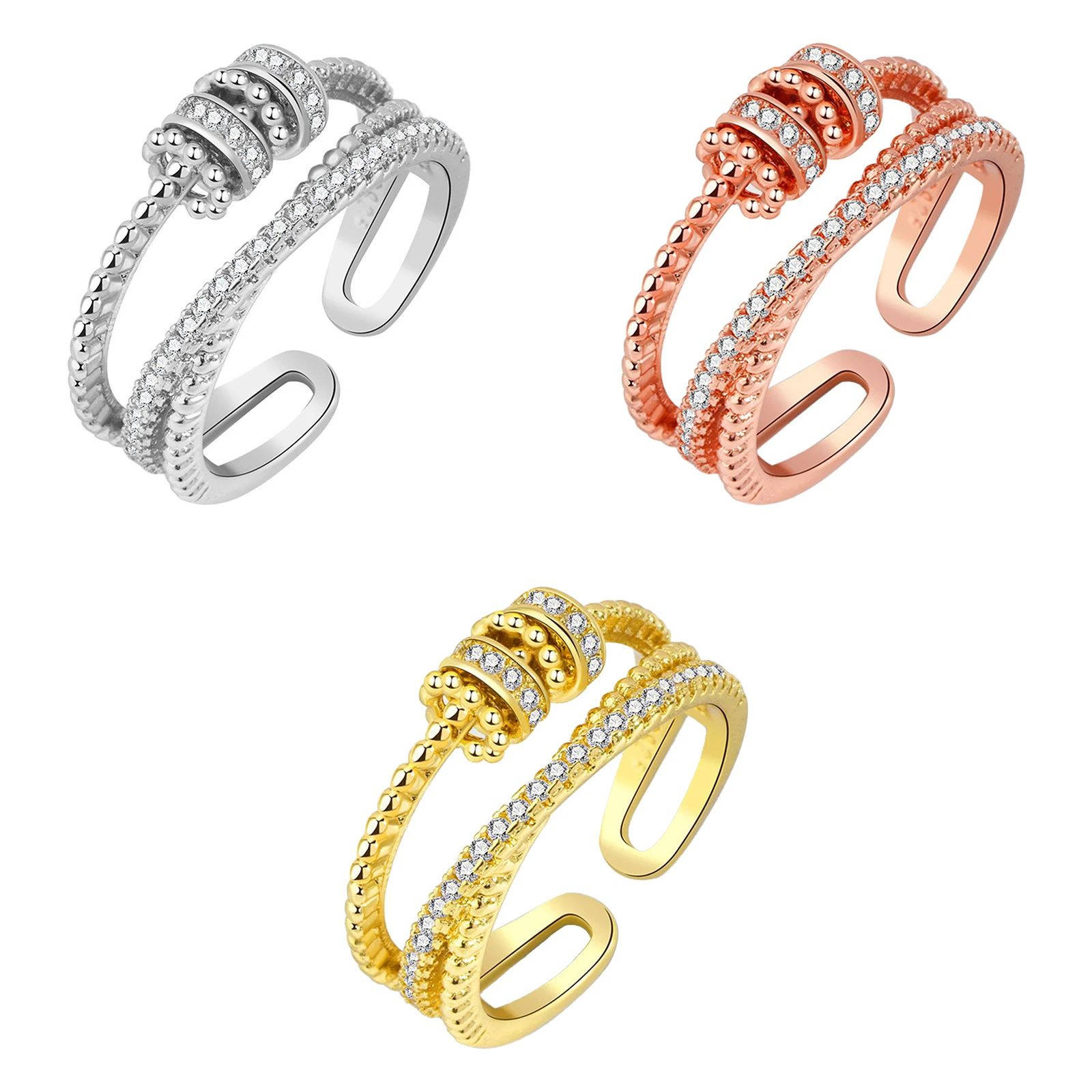Shiny Artificial Chrystle Ring for Women Double Layer Elegant Apparel Accessories Ladies Party Hand Decoration Rings for Women
Shiny Artificial Chrystle Ring for Women Double Layer Elegant Apparel Accessories Ladies Party Hand Decoration Rings for Women